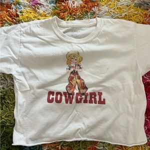 Brandy Melville Cowgirl Cropped T Shirt